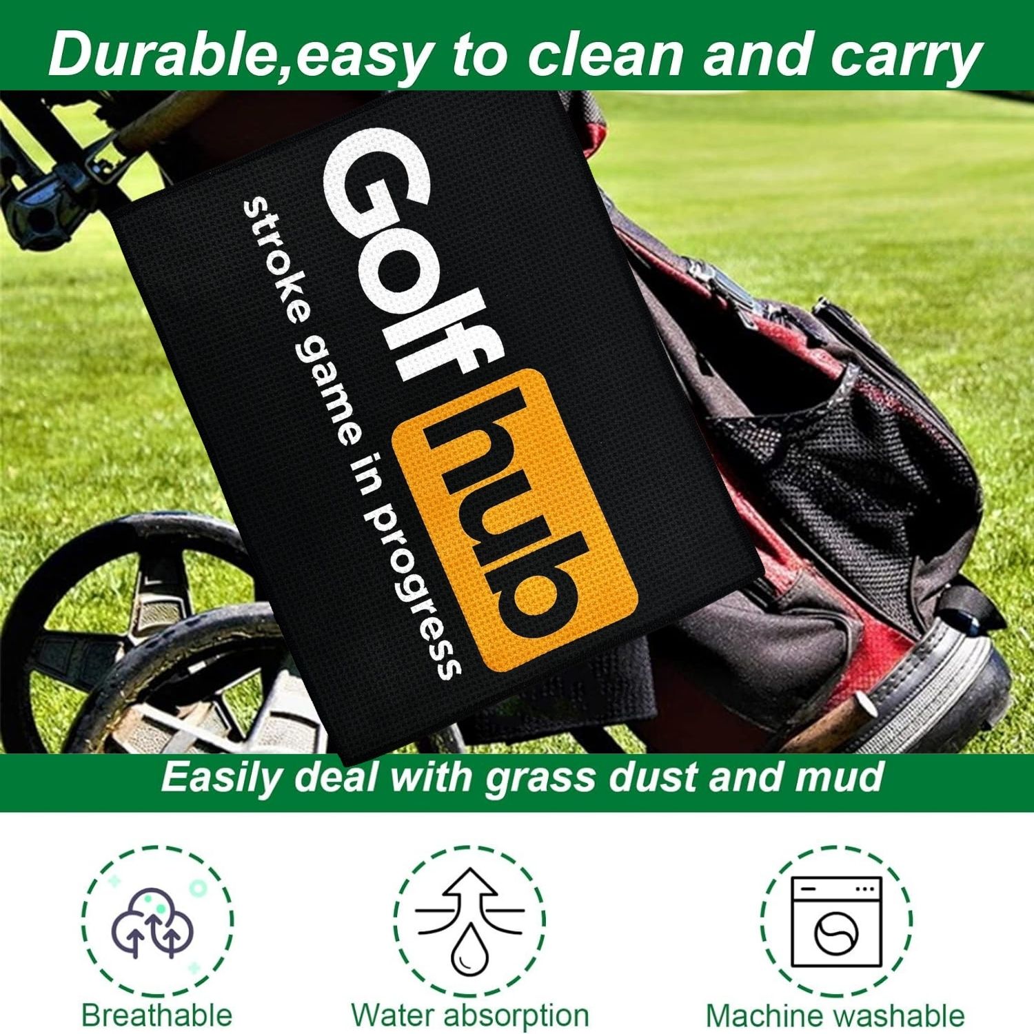 Serviette de golf amusante en  - Golf Towel Waffle avis et prix