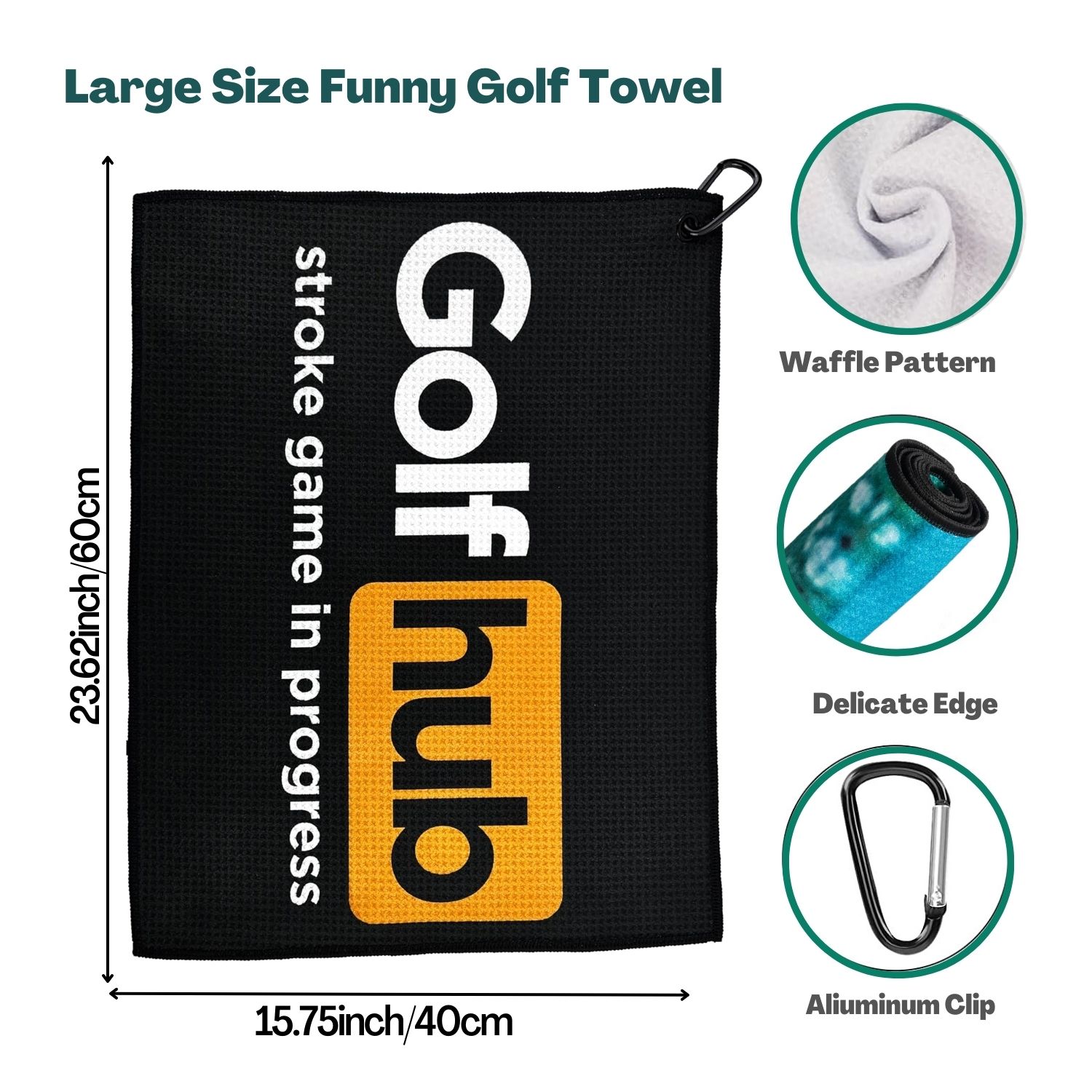 Serviette de golf amusante en  - Golf Towel Waffle avis et prix